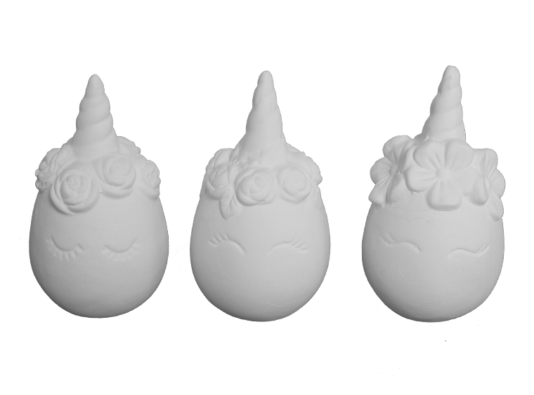 DIY Ceramic Unicorn Eggs, Set of 3