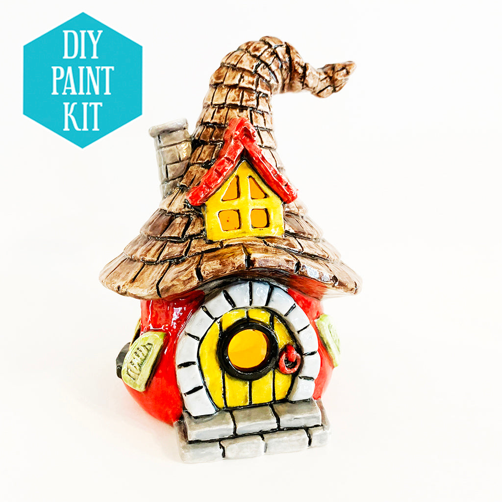 DIY Ceramic Gnome House Lantern