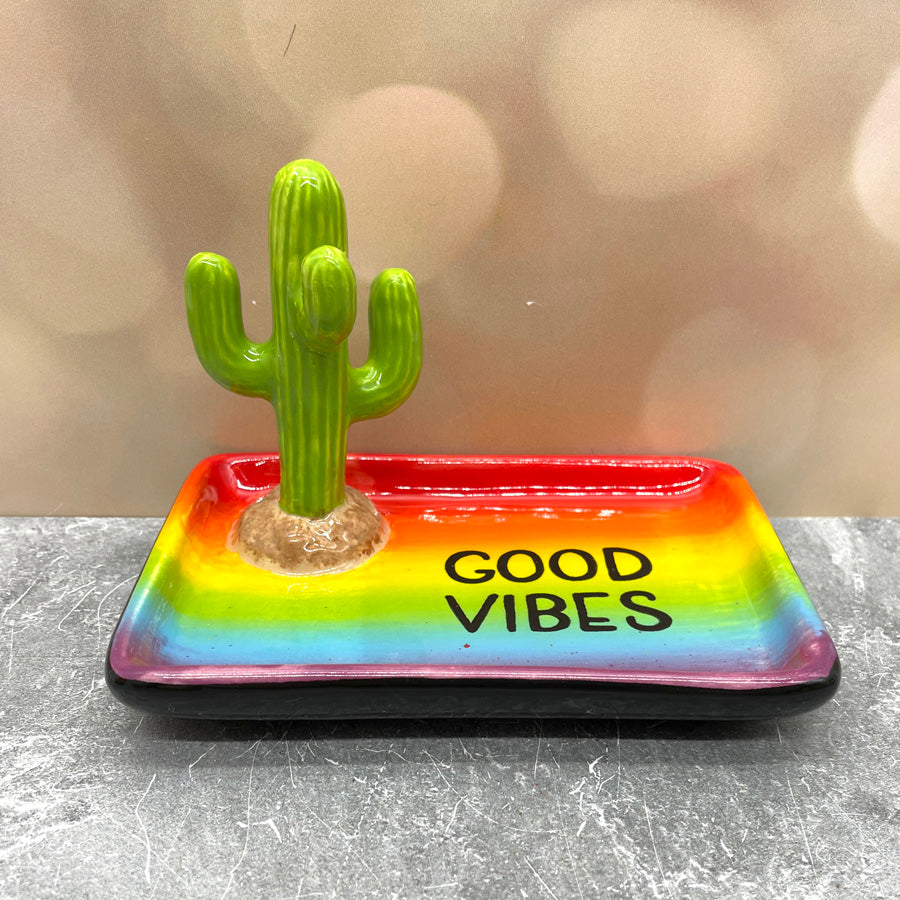 Cactus Ring Trinket Tray Rainbow