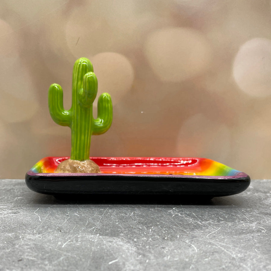 Cactus Ring Trinket Tray Rainbow