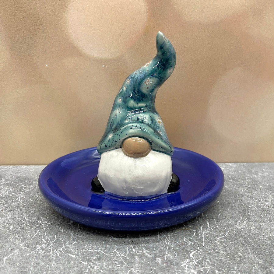 Gnome Ring Holder - Blue Burst