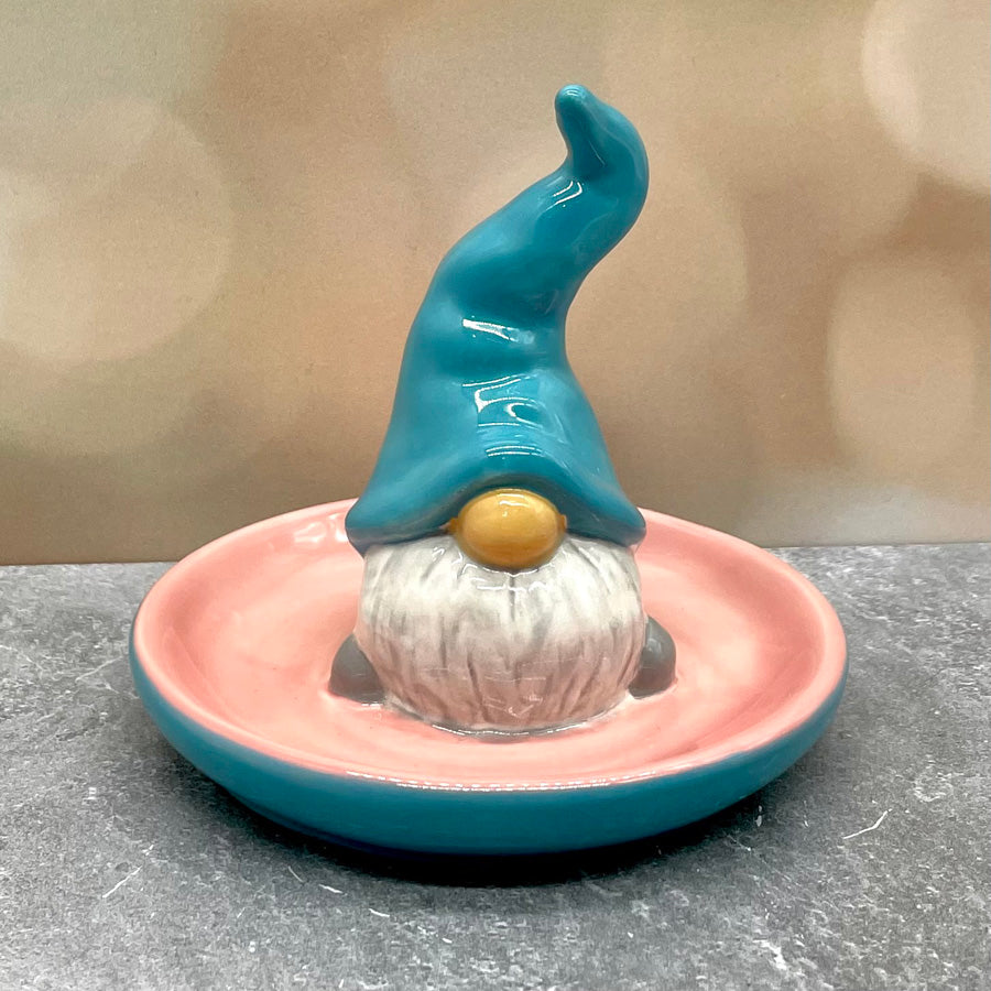 Gnome Ring Holder - Blue Pink