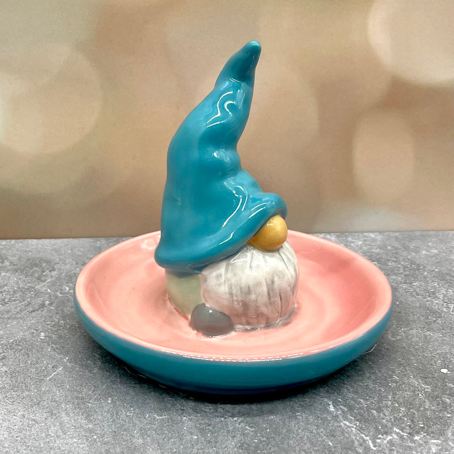 Gnome Ring Holder - Blue Pink