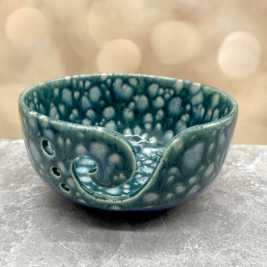 Yarn Bowl - Blue Bursts