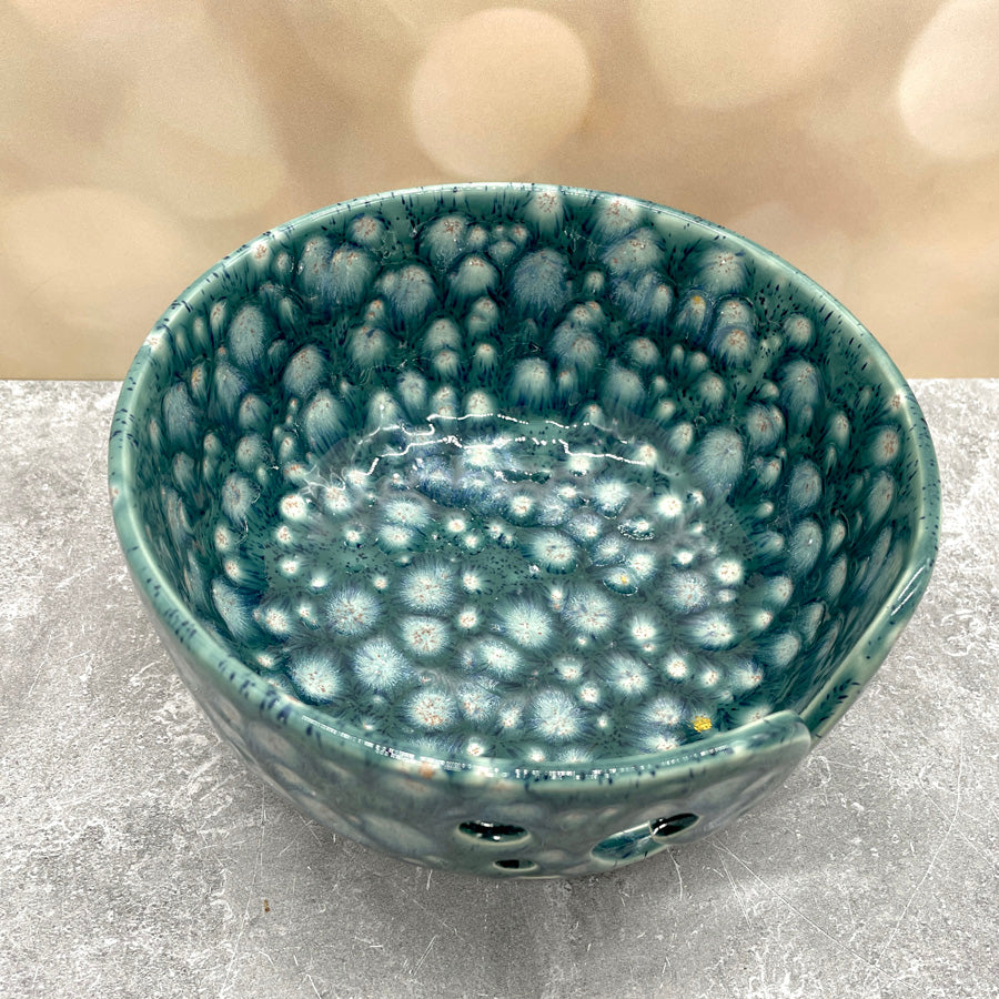 Yarn Bowl - Blue Bursts