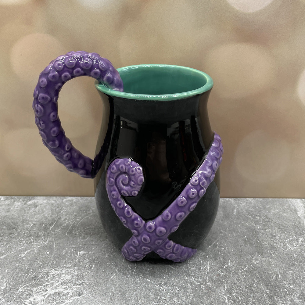 Tentacle Mug - Black + Purple