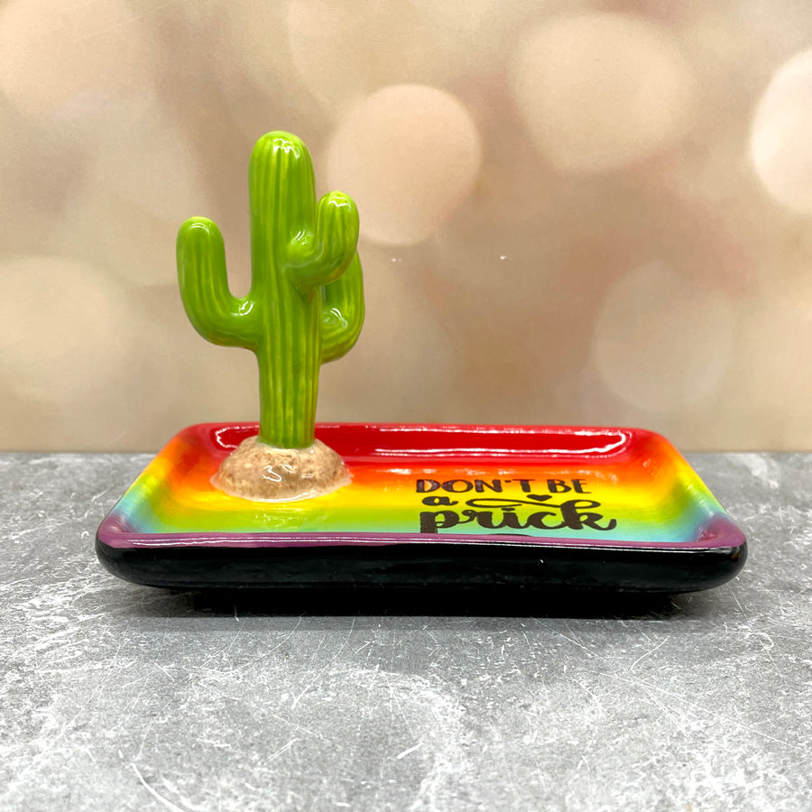 Cactus Ring Trinket Tray Rainbow