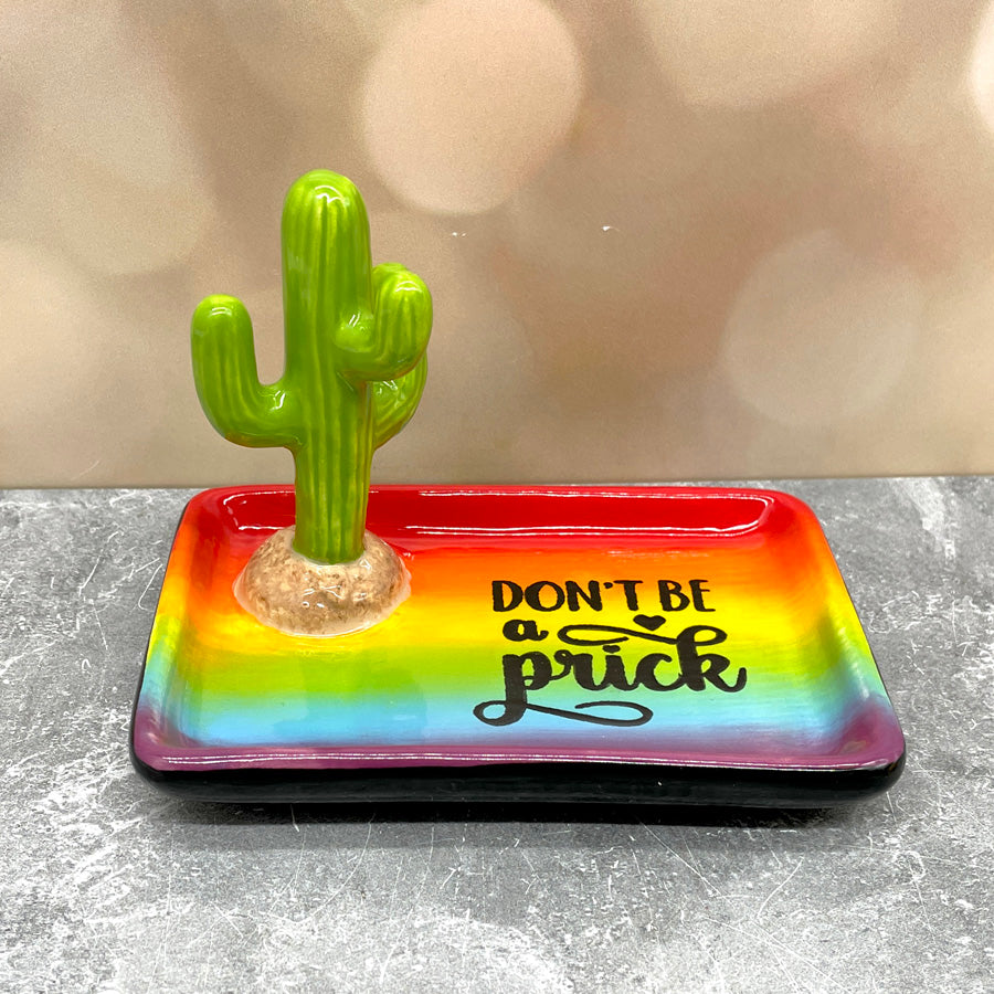 Cactus Ring Trinket Tray Rainbow