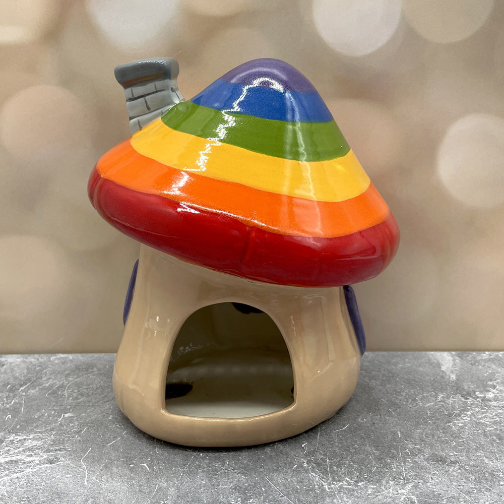 Mushroom House Lantern - Rainbow