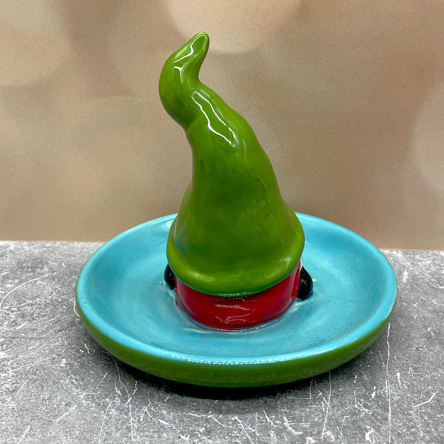 Gnome Ring Holder - Green Blue