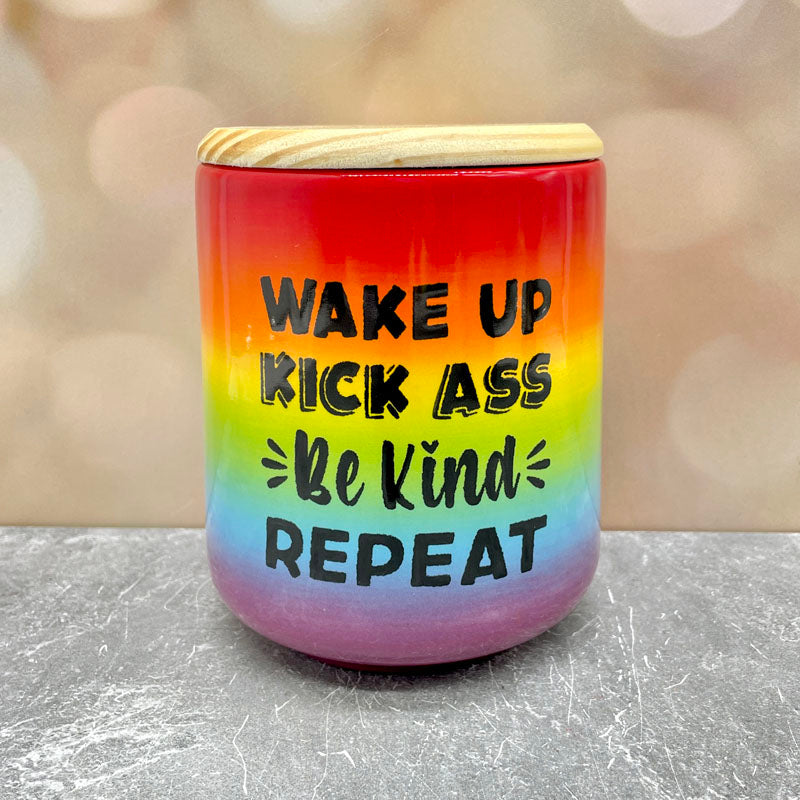 Wake Up Kick Ass Rainbow Mug & Other Options