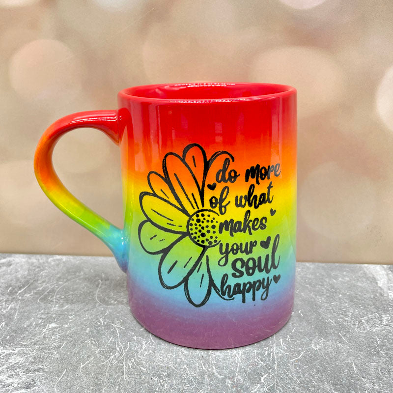 Do More Makes Your Soul Happy Rainbow Mug & Other Options