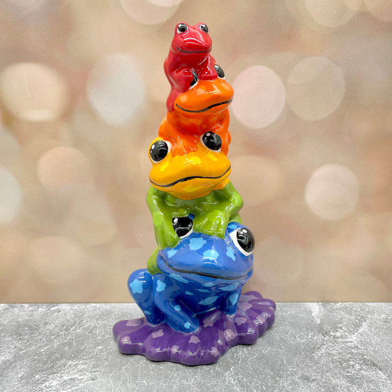 Frog Stack Bank - Rainbow