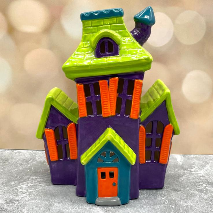 Haunted House Light up Lime Purple