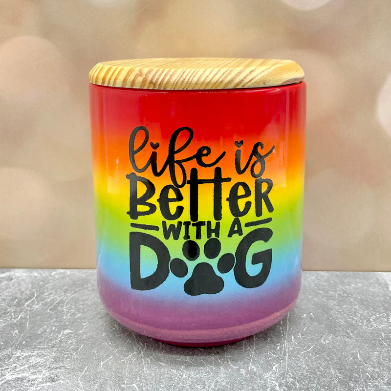 Life is Better with a Dog Rainbow Mug & Other Options