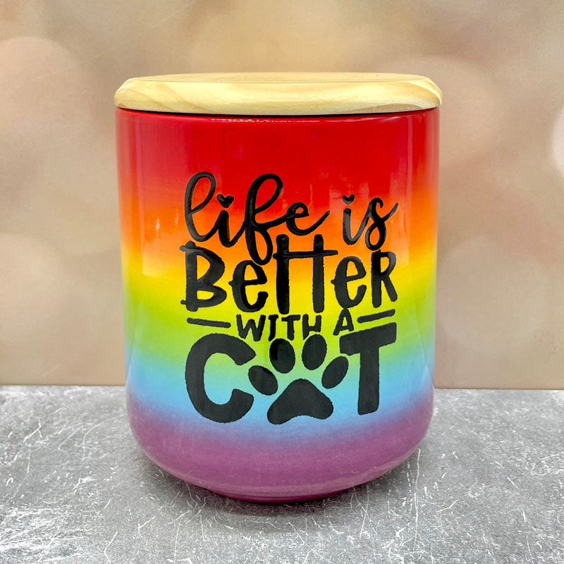Life is Better with a Cat Rainbow Mug & Other Options