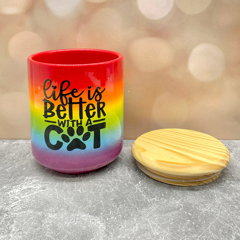 Life is Better with a Cat Rainbow Mug & Other Options