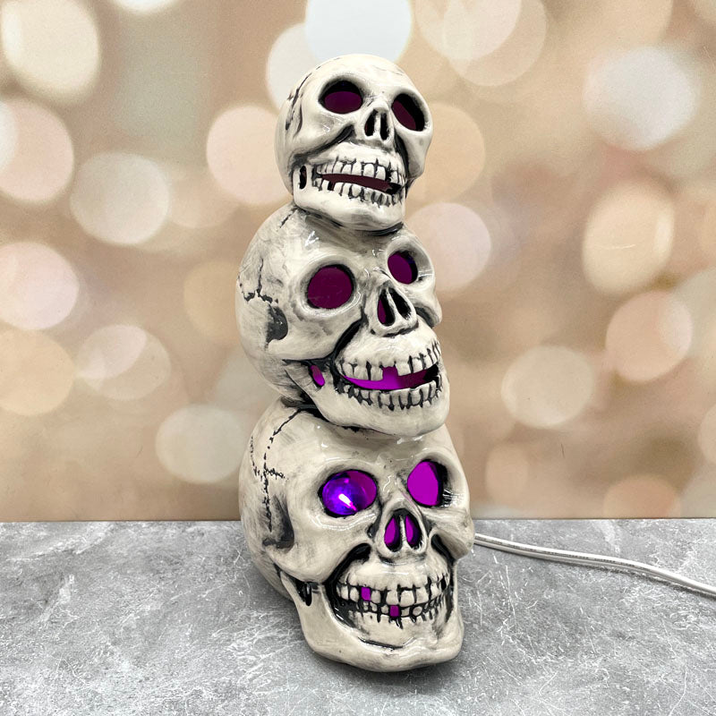 Skull Stack Light Up Lamp