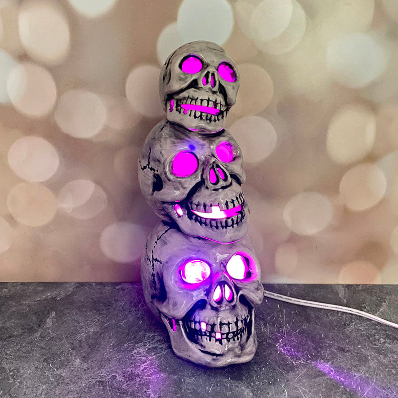 Skull Stack Light Up Lamp