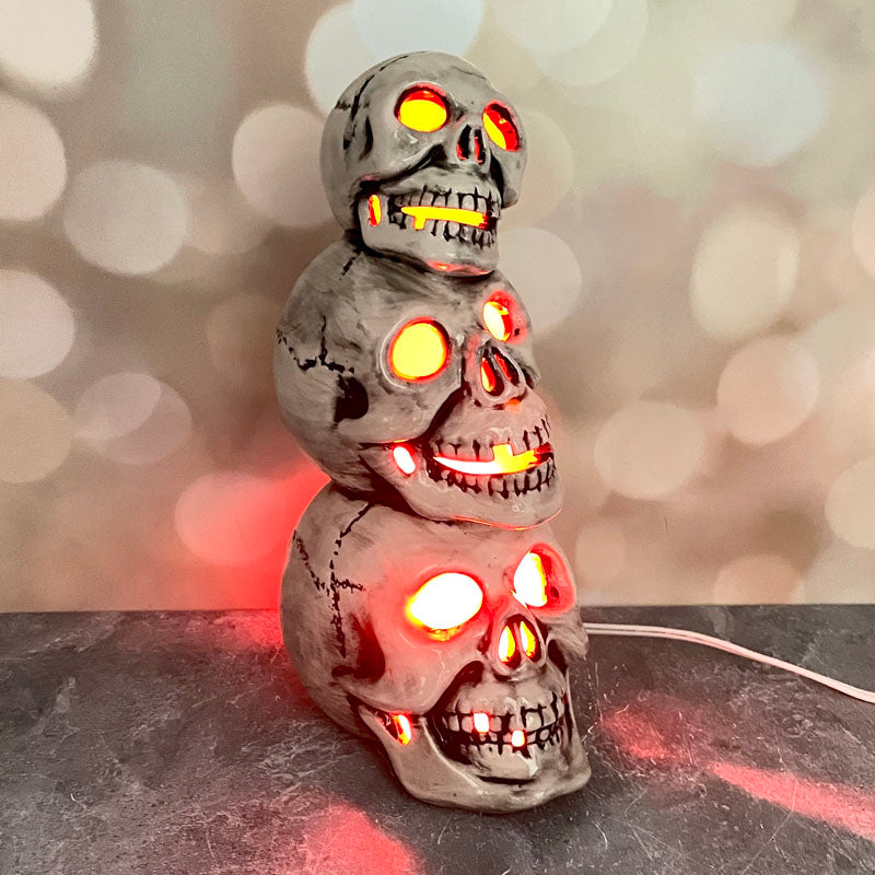Skull Stack Light Up Lamp