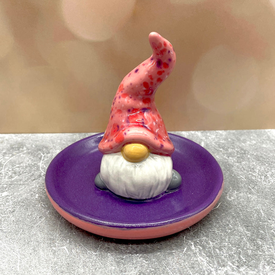 Gnome Ring Holder - Pink Bursts