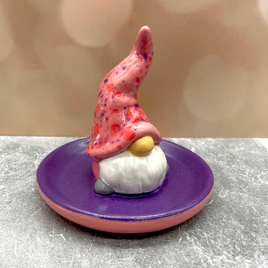 Gnome Ring Holder - Pink Bursts