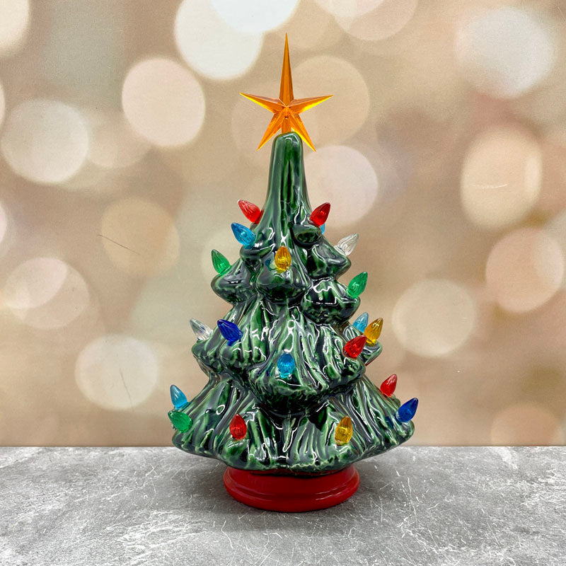 Vintage Light Up Mini Tree Battery Operated