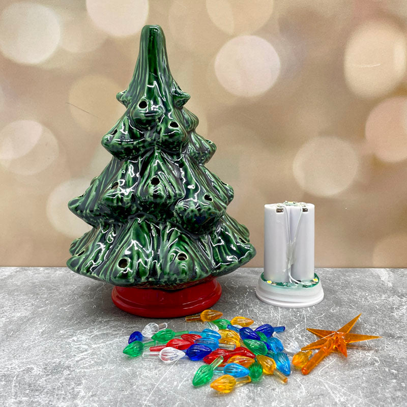 Vintage Light Up Mini Tree Battery Operated