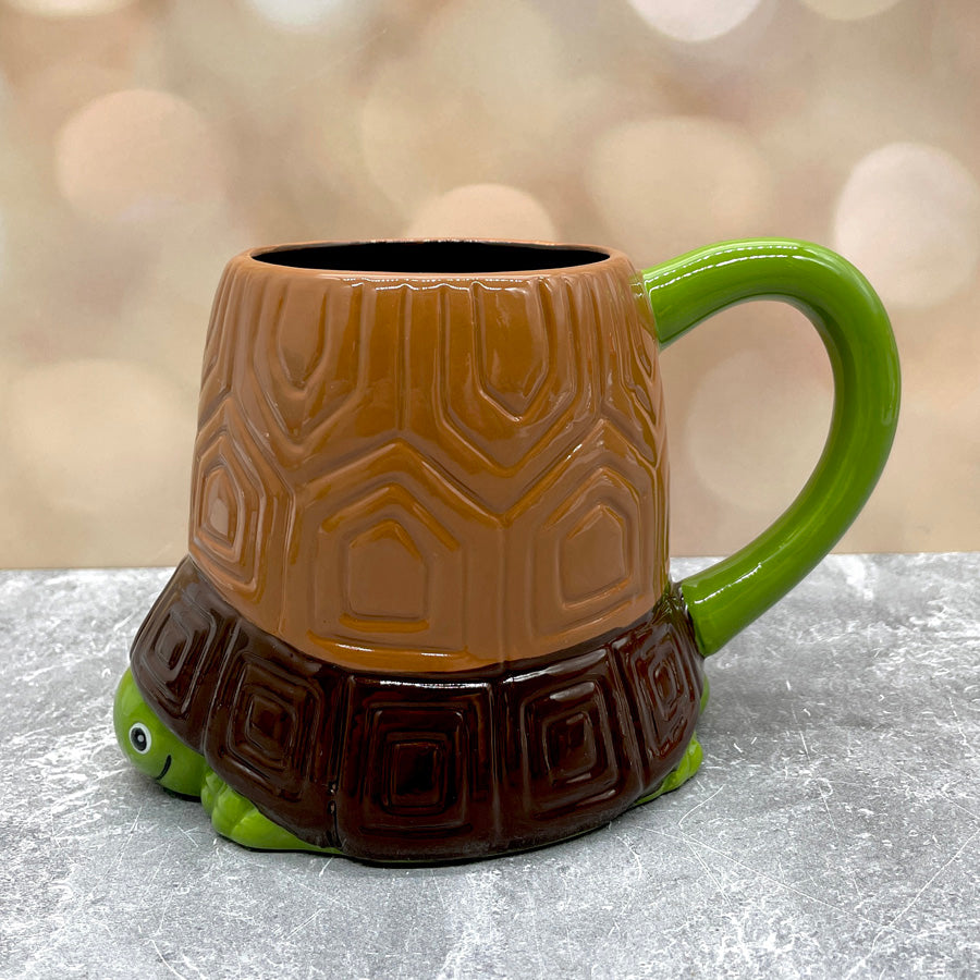 Turtle Mug- Green Brown