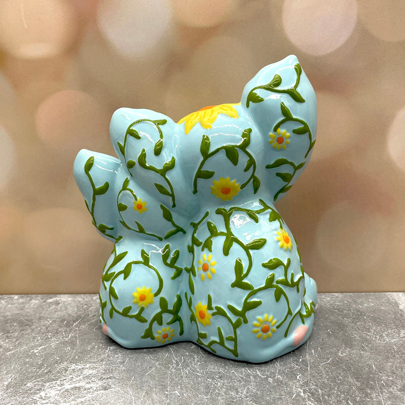 Elephants Floral Figurine