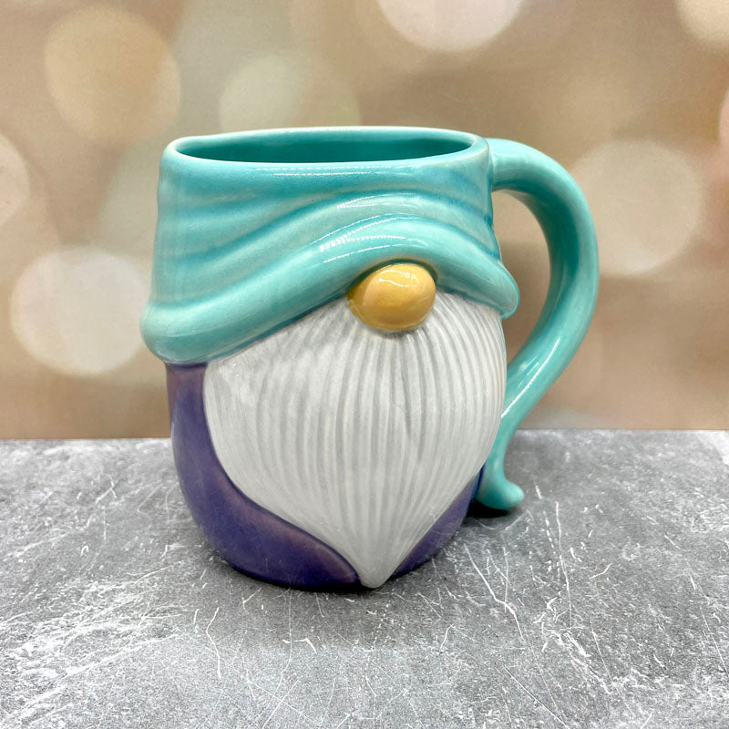 Gnome Mug - Turquoise and Purple