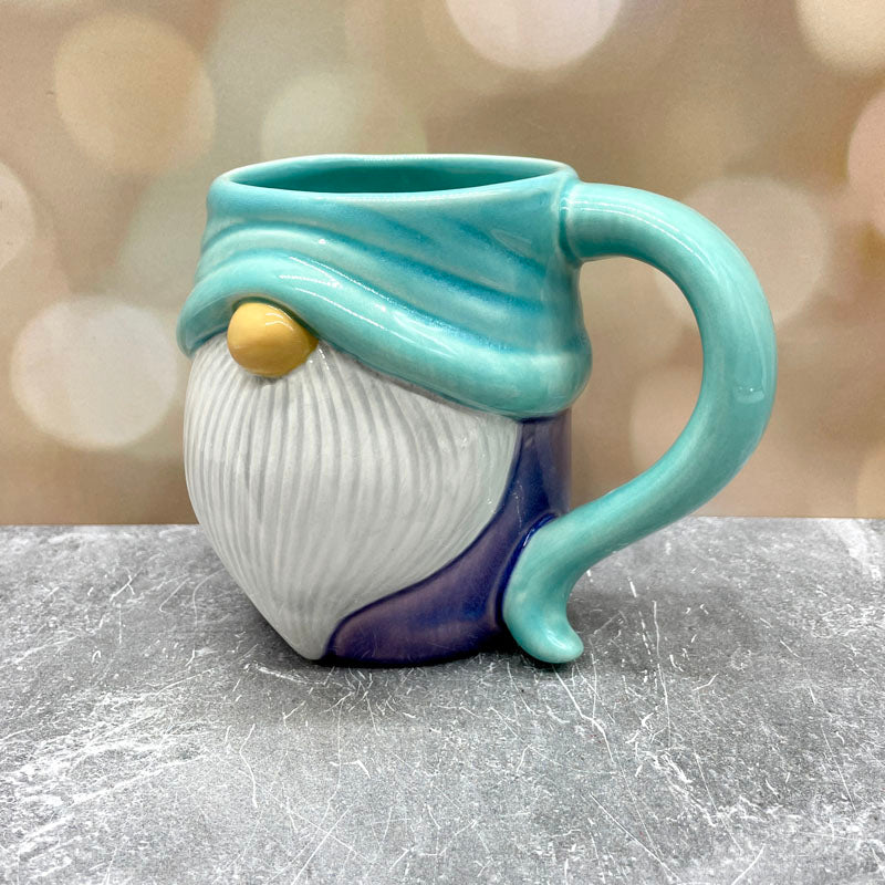 Gnome Mug - Turquoise and Purple