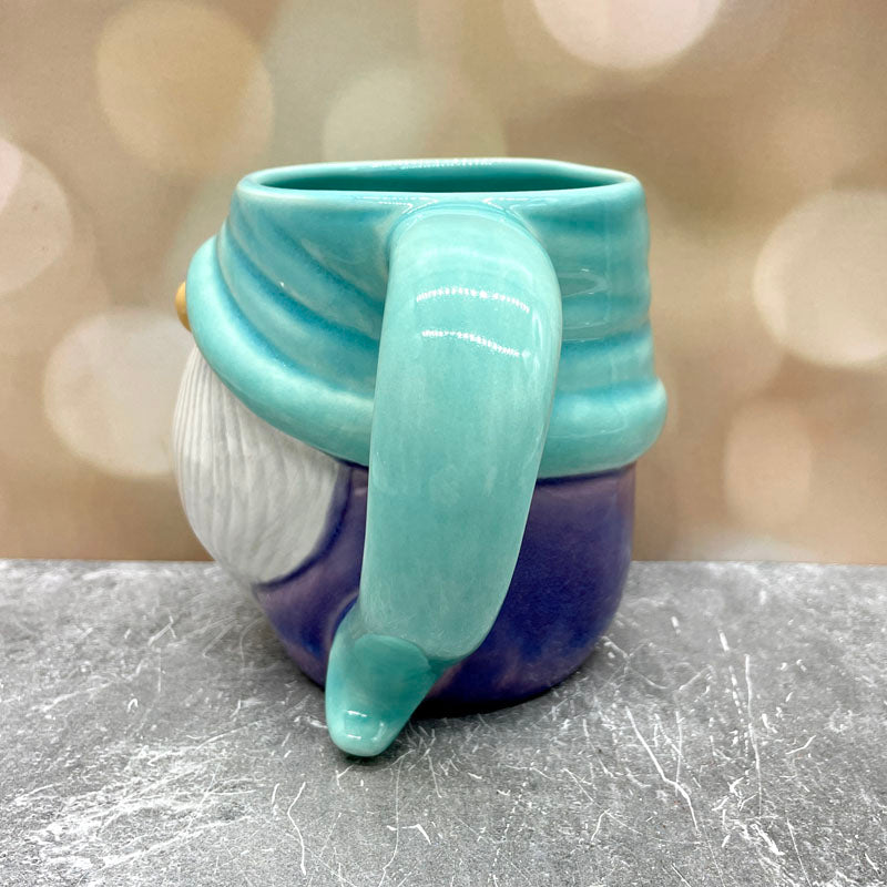 Gnome Mug - Turquoise and Purple