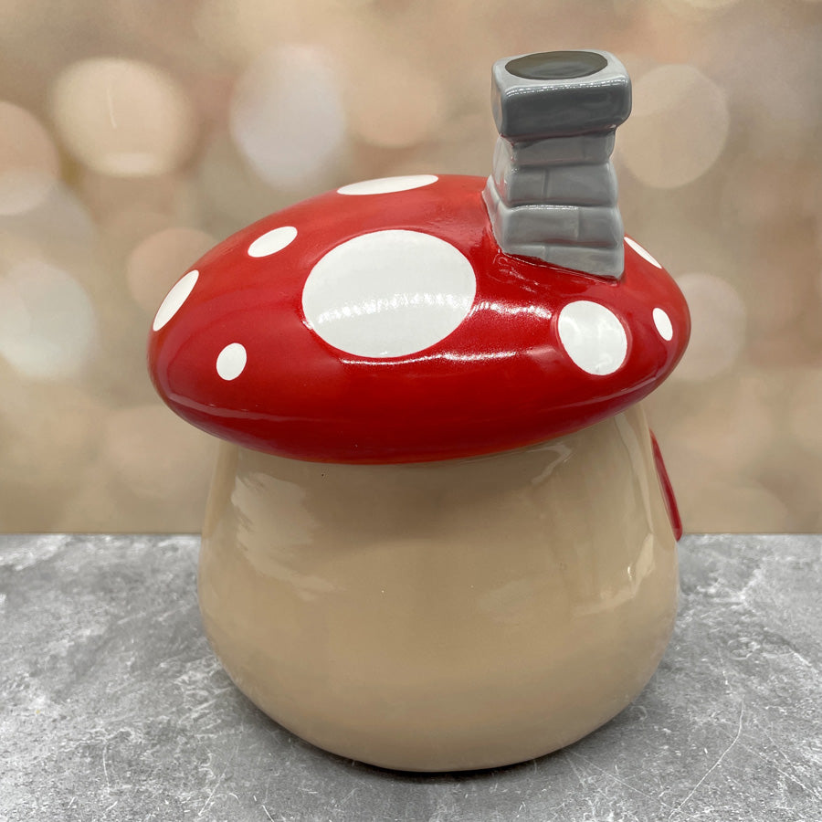 Mushroom House Canister Cookie Jar