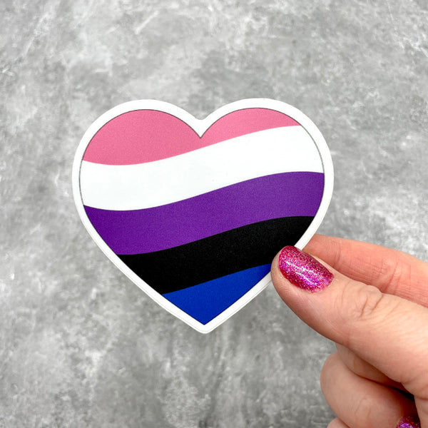 Gender Fluid Pride Sticker - Natalie, Tangle Artistry
