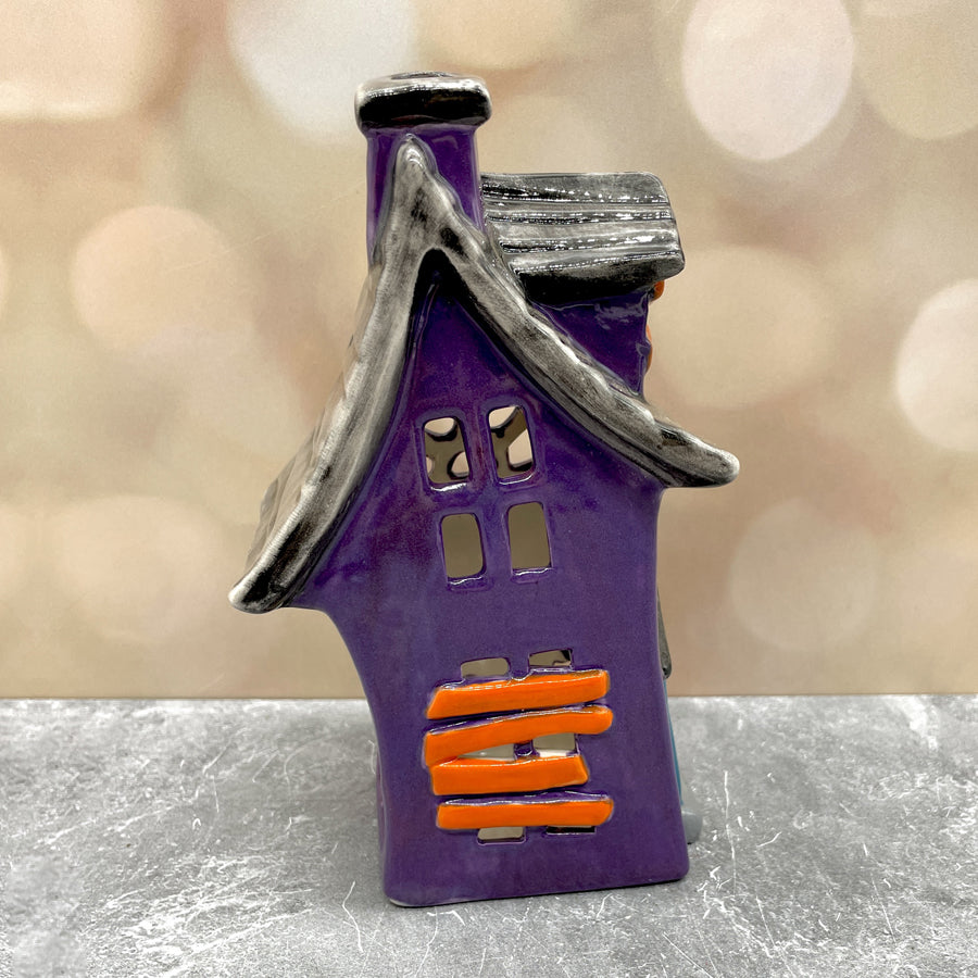 Haunted House Lantern Black Purple