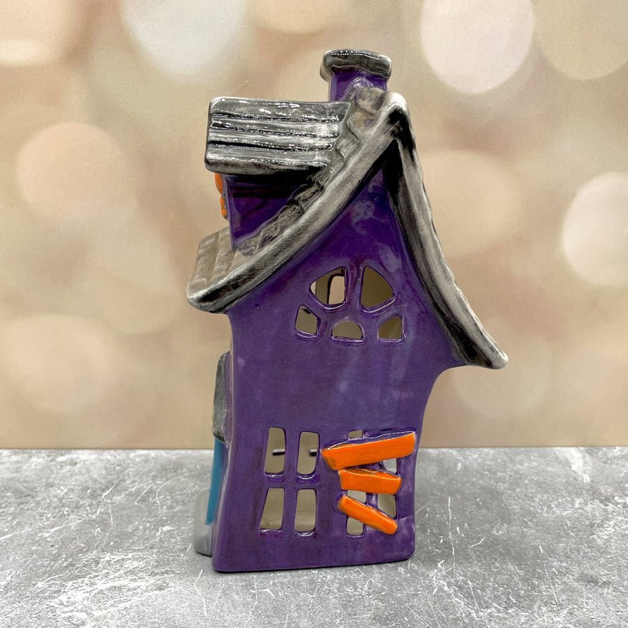 Haunted House Lantern Black Purple