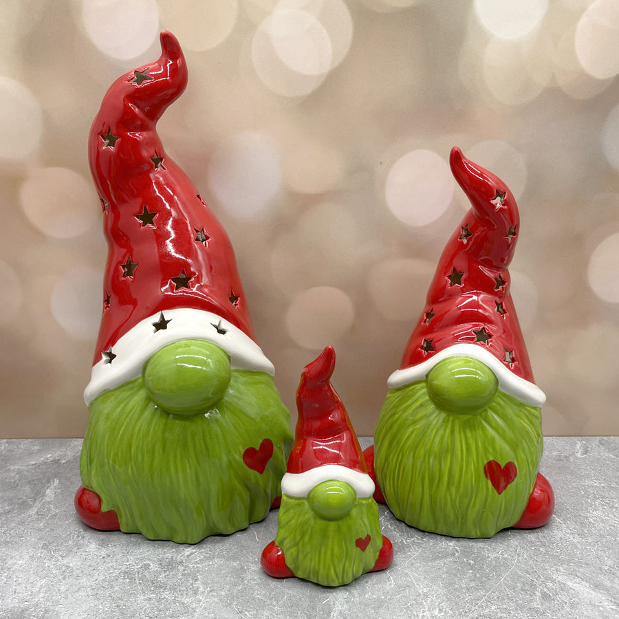 Gnome Figure Small - Green Santa: PRE-ORDER