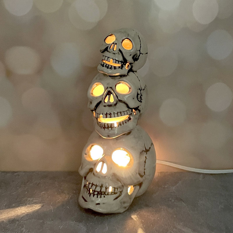 Skull Stack Light Up Lamp