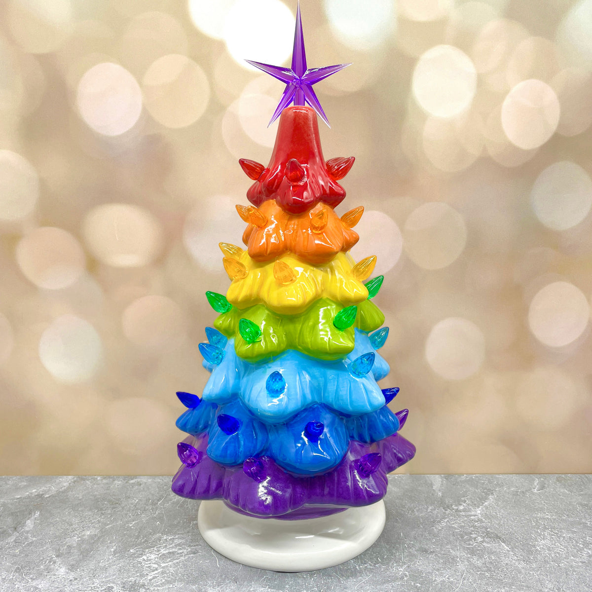 Rainbow Skinny Light Up Tree