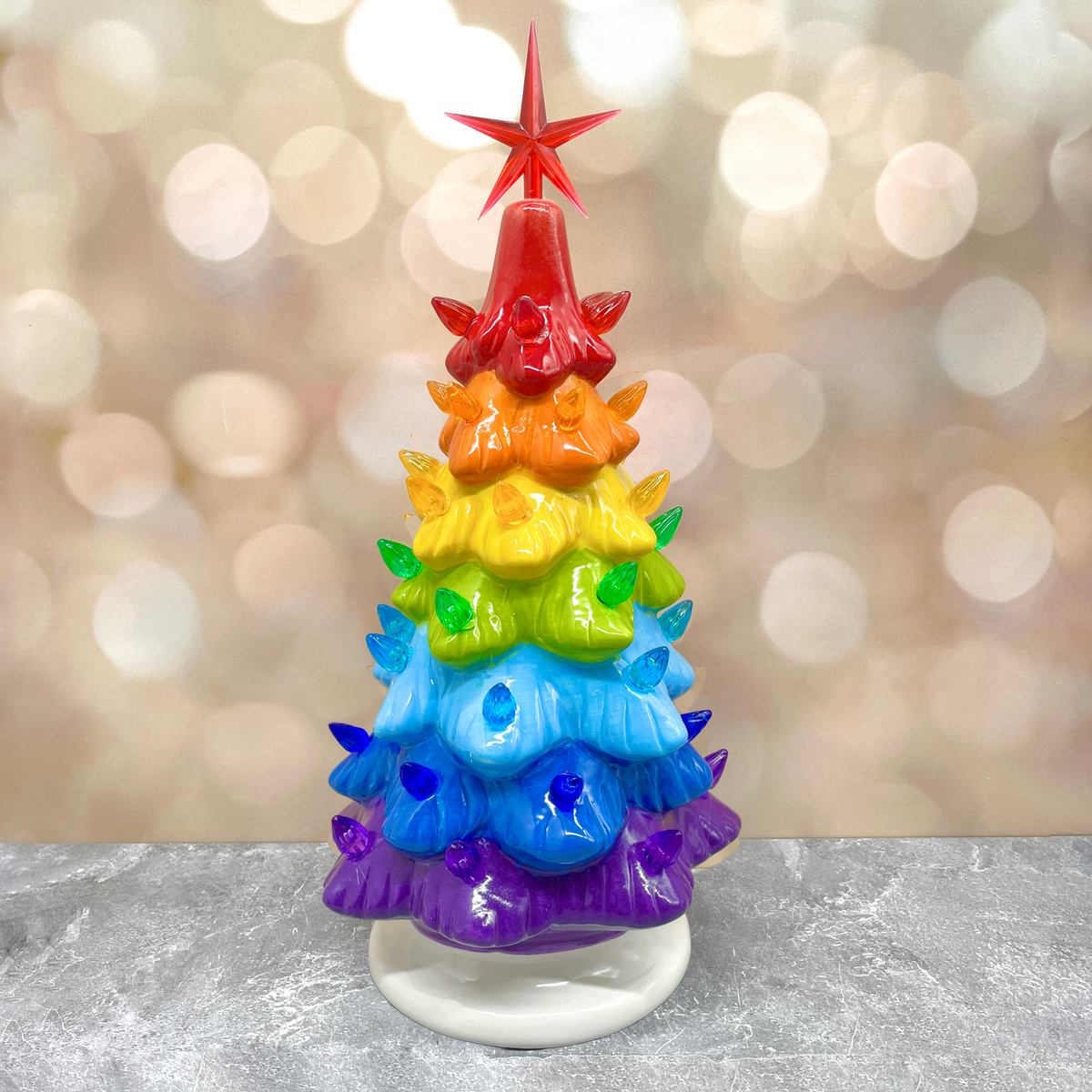Rainbow Skinny Light Up Tree