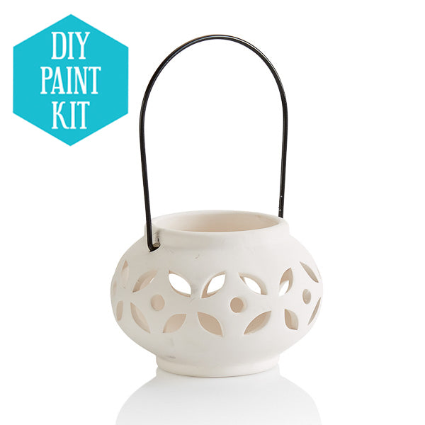 DIY Ceramic Oval Lantern/ Votive/ Candle Holder