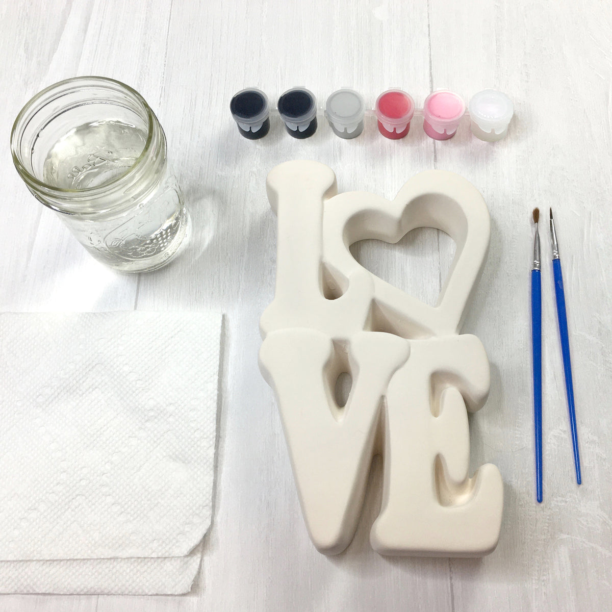 DIY Ceramic LOVE Sign