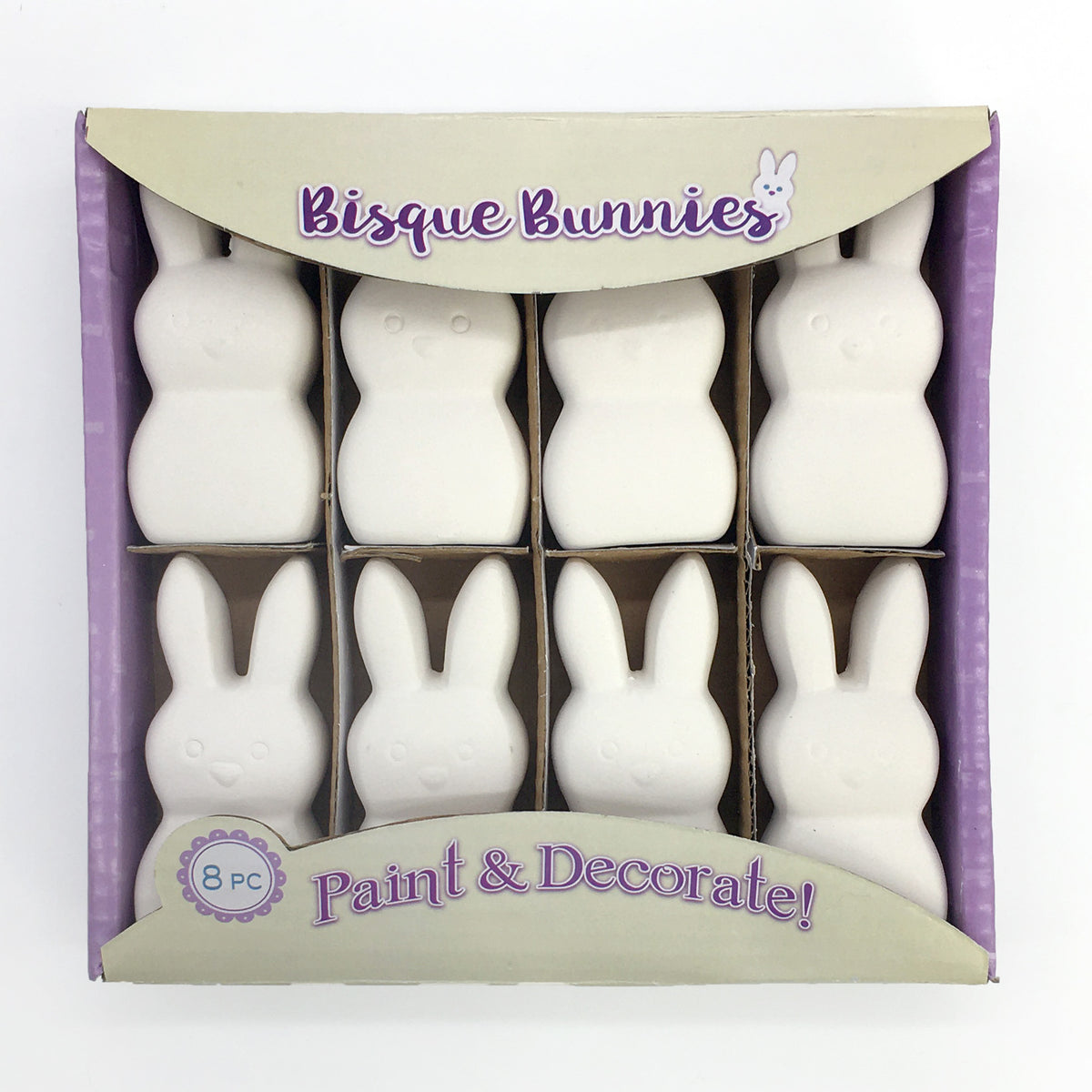 DIY Ceramic Easter Bunny Peeps, 8 Pack