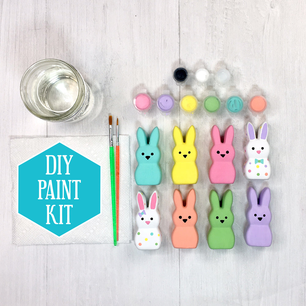 DIY Ceramic Easter Bunny Peeps, 8 Pack