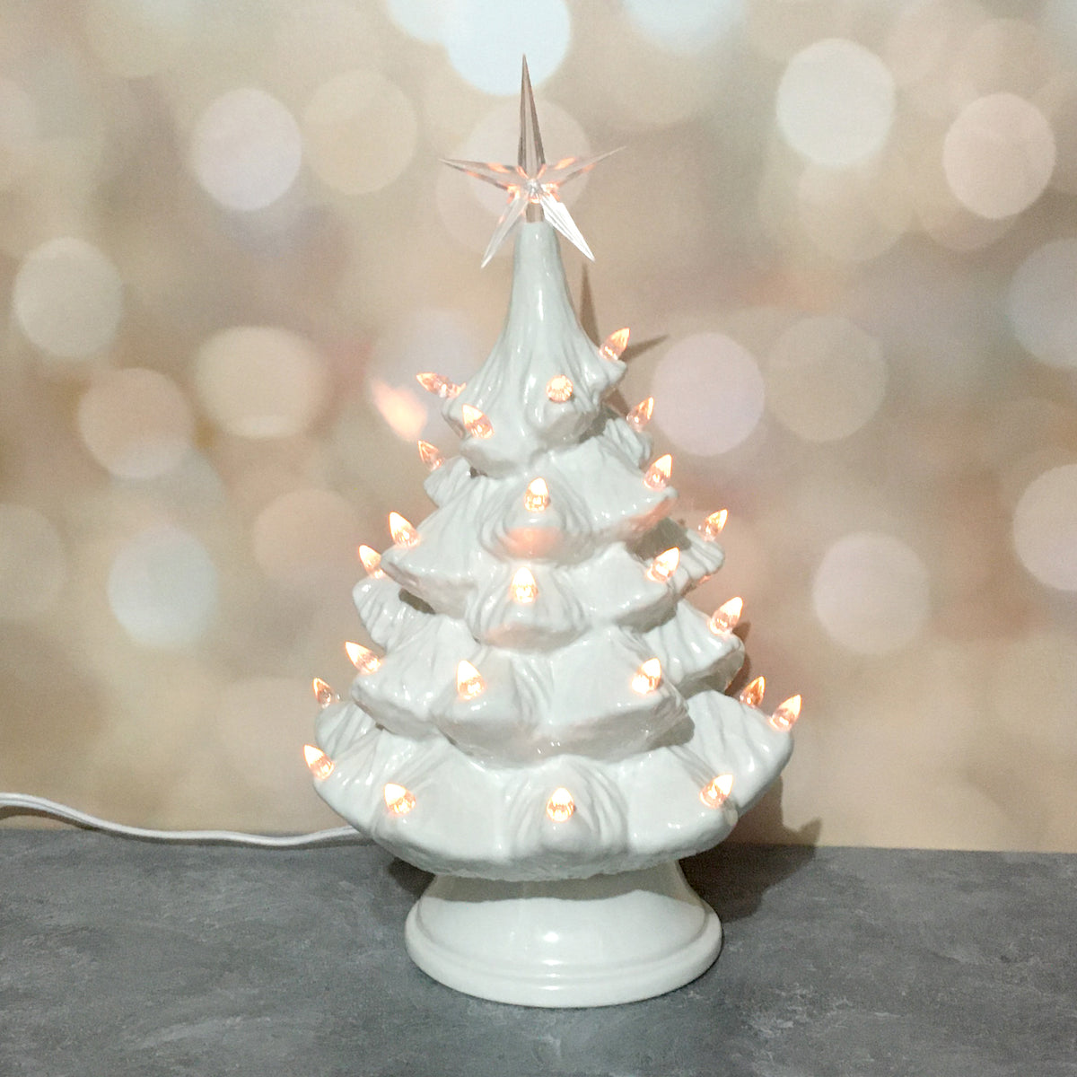 Vintage Light Up Tree - White: PRE-ORDER