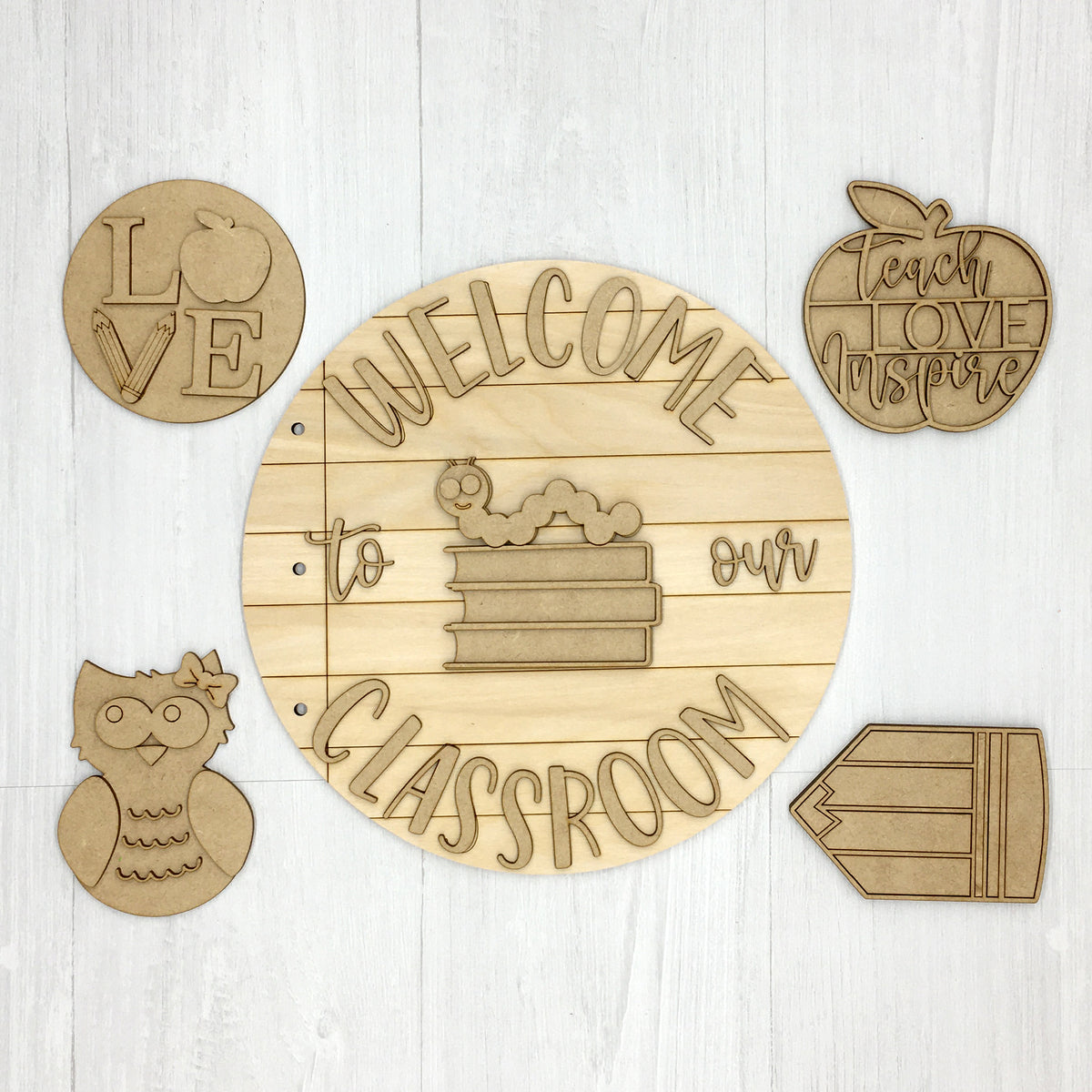 DIY or Finished Wooden Welcome to Our Classroom Interchangeable Sign