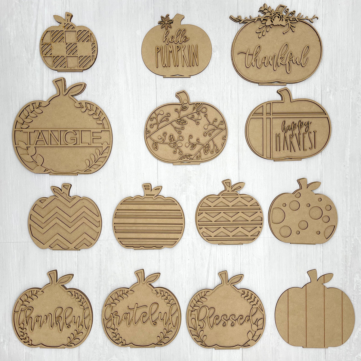DIY Wooden Individual Pumpkins and Leaves - TONS of options!