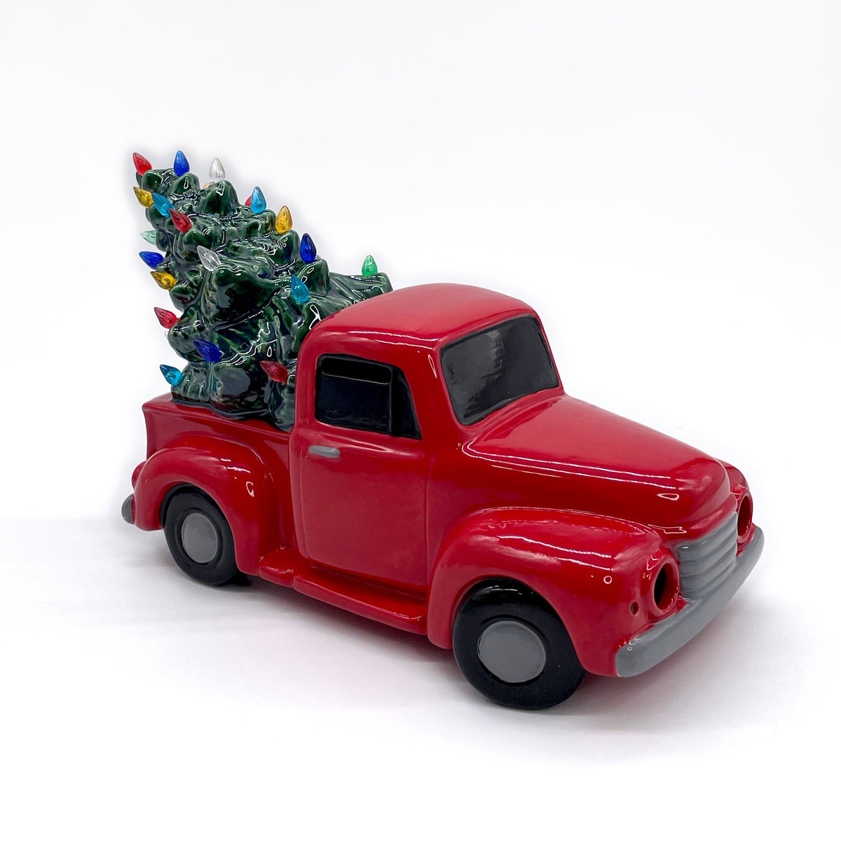 Vintage Light Up Truck with Tree - RED, PRE-ORDER