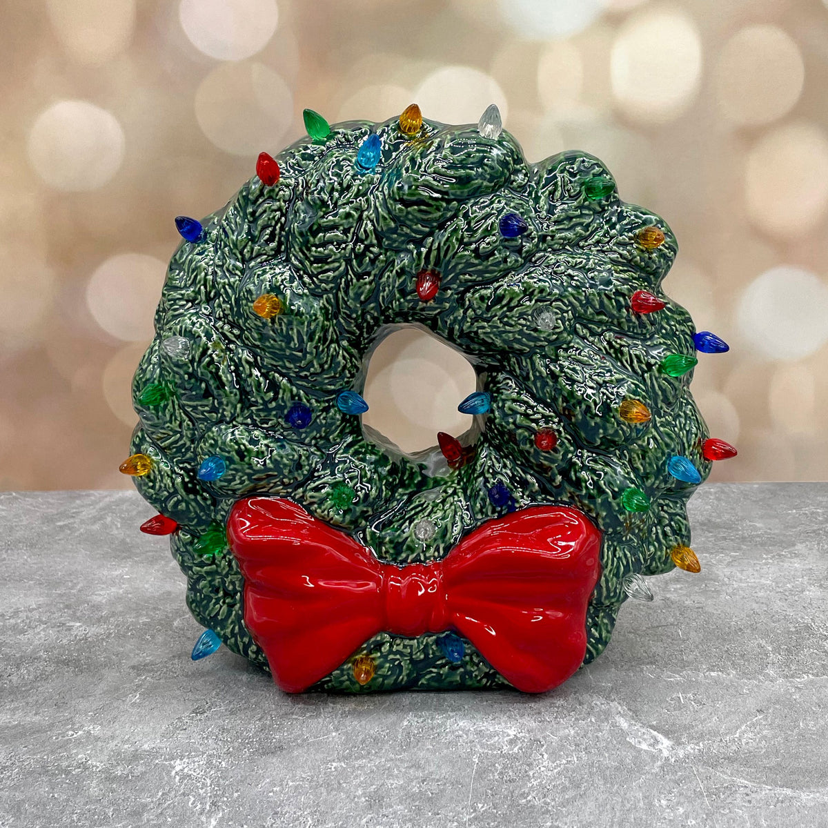 Vintage Light Up Wreath - Ready to Ship